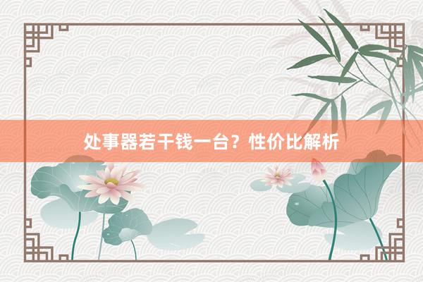 处事器若干钱一台？性价比解析
